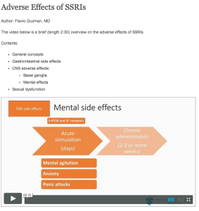 Adverse effects of SSRI's